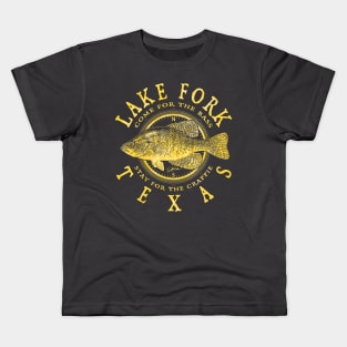 Lake Fork, Texas, Crappie Fishing Kids T-Shirt